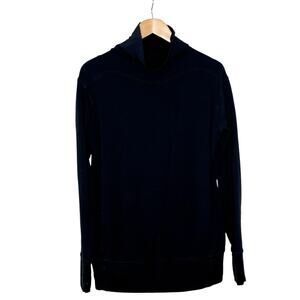 Lululemon Warm Down Funnel Neck Sweatshirt Black Womens 6 Pullover Cold Weather